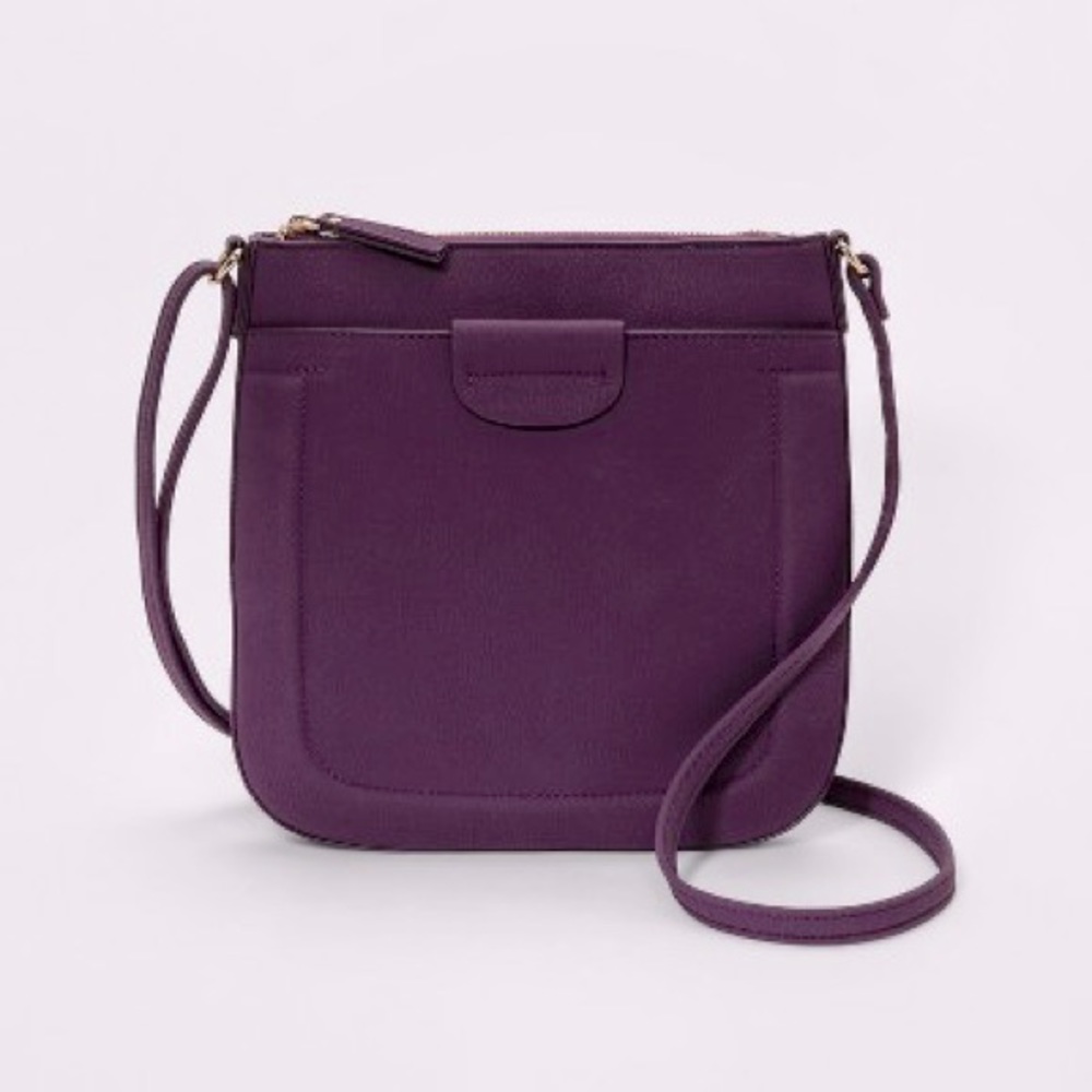 Versatile Purple Crossbody Bag Gem